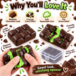 🍫🍬 Chocolate & Candy Squishy Toy Assortment | Cute Cracked-Chocolate Fidget Squishies
