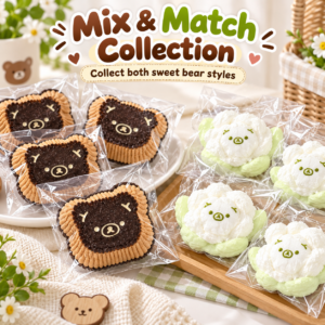 🐻🍌 Cute Animal Squishy Toys – Bear, Scallop & Banana Squishy Assortment