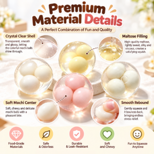 🌈🫧 Clear Shell Squishy Pastel Stress Balls – Candy Sphere Squeeze Toy