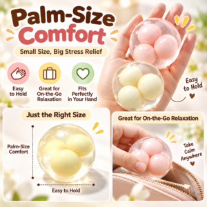 🌈🫧 Clear Shell Squishy Pastel Stress Balls – Candy Sphere Squeeze Toy