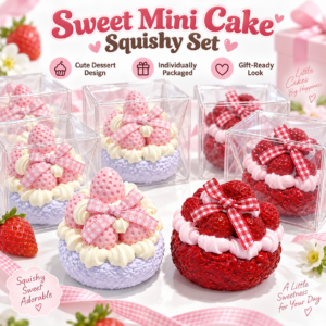 🍰🎀 Pastel Strawberry Mini Cake Decorative Collectible – Wholesale