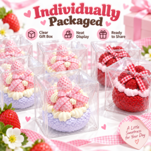 🍰🎀 Pastel Strawberry Mini Cake Decorative Collectible – Wholesale