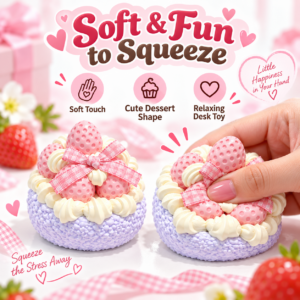 🍰🎀 Pastel Strawberry Mini Cake Decorative Collectible – Wholesale