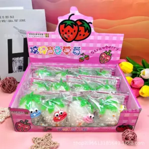 Food-themed squishy assortment featuring potato character with blue lips
