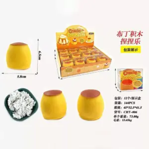 🍜 Kawaii Ramen Cube Squishy Toy – Instant Noodle Theme Fidget Product Image