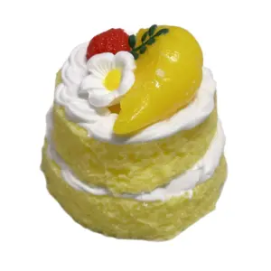 Waffle-textured rectangular pieces on a miniature cake figurine