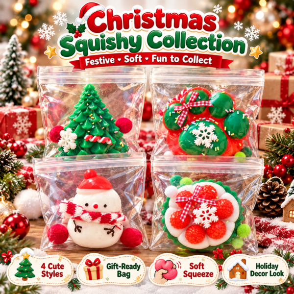 🎄❄️ Christmas Squishy Toy Assortment – Festive 捏捏乐 Holiday Squishies