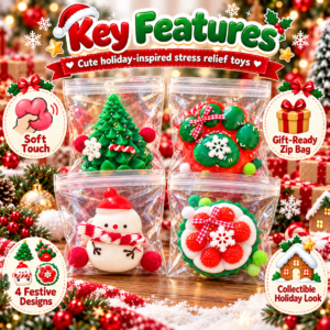 🎄❄️ Christmas Squishy Toy Assortment – Festive 捏捏乐 Holiday Squishies