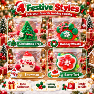 🎄❄️ Christmas Squishy Toy Assortment – Festive 捏捏乐 Holiday Squishies
