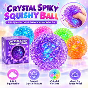 🌈 Spiky Orb Squishy Toy – Colorful Faceted Assortment with Matching Retail Boxes ✨