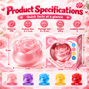 🌹 Rose-Shaped Squishy Toy – 3D Floral Squeeze Fidget for Gifts & Party Favors