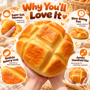 🍍🥯 Pineapple Bun Squishy Toy – Food-Themed Fidget & Display Collectible