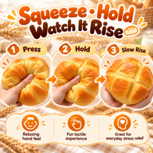 🍍🥯 Pineapple Bun Squishy Toy – Food-Themed Fidget & Display Collectible