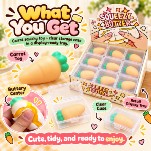 🧈 Squeezy Butter Food-Themed Squishy Toy – Cartoon Novelty Display 🛒