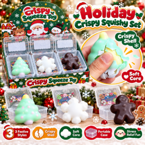 🎄🧸 Christmas Squishy Trio: Tree, Snowman & Gingerbread Man