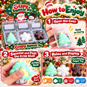🎄🧸 Christmas Squishy Trio: Tree, Snowman & Gingerbread Man