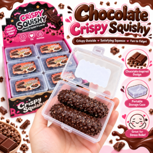 🍫 Crispy Chocolate Bar Squishy Clay Slime Toy – Scented Fidget 2-Pack 🍬