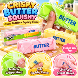 🍞 Butter Stick Squishy Toy – Kawaii Food-Themed Fidget for Wholesale