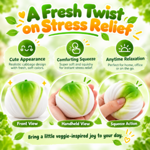 💚✨ Realistic Pistachio Squishy Toy – Cute Green Nut Sensory Squeeze Toy, Soft Stress Relief Fidget Collectible
