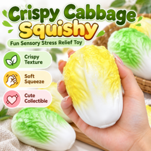 🥬✨ Chinese Cabbage Squishy Toy – Realistic Napa Cabbage Sensory Squeeze Toy, Soft Stress Relief Fidget Collectible