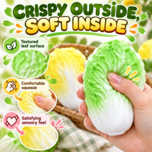 🥬✨ Chinese Cabbage Squishy Toy – Realistic Napa Cabbage Sensory Squeeze Toy, Soft Stress Relief Fidget Collectible