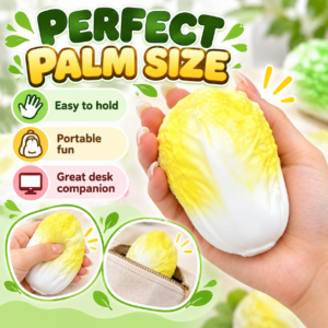 🥬✨ Chinese Cabbage Squishy Toy – Realistic Napa Cabbage Sensory Squeeze Toy, Soft Stress Relief Fidget Collectible