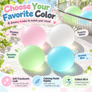 ✨ 6cm Pastel Squishy Balls – Frosted & Transparent Coconut Oil Handmade Stress Balls