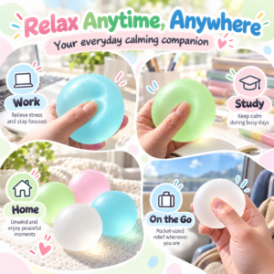 ✨ 6cm Pastel Squishy Balls – Frosted & Transparent Coconut Oil Handmade Stress Balls