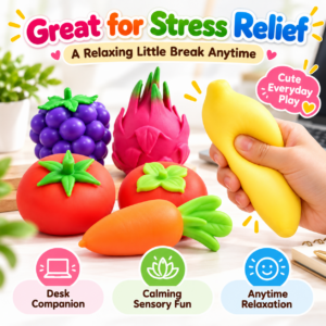 🍳🍌 Smooth & Glossy Food-Shaped Novelty Assortment – Imitation Egg, Banana & Tomato