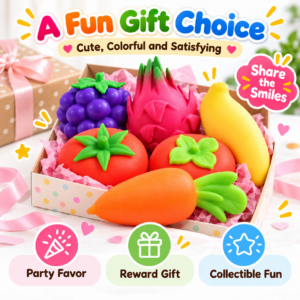 🍳🍌 Smooth & Glossy Food-Shaped Novelty Assortment – Imitation Egg, Banana & Tomato