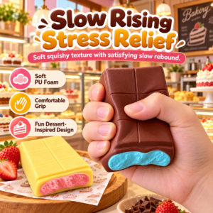 🍫 Chocolate Bar Squishy Toy – Dessert-Themed Novelty Squeeze Toy for Fidget & Display