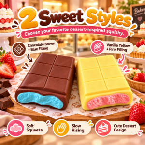 🍫 Chocolate Bar Squishy Toy – Dessert-Themed Novelty Squeeze Toy for Fidget & Display