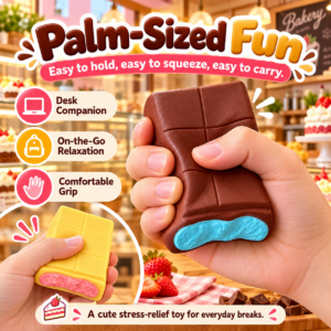 🍫 Chocolate Bar Squishy Toy – Dessert-Themed Novelty Squeeze Toy for Fidget & Display
