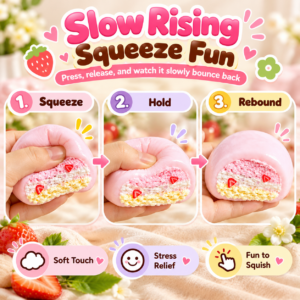 🍡✨ Cut-Away Pastel Mochi Squishy Collection – Kawaii Fidget Toy & Gift Pouch