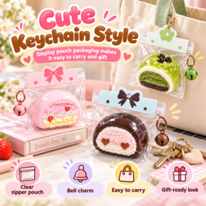 🍡✨ Cut-Away Pastel Mochi Squishy Collection – Kawaii Fidget Toy & Gift Pouch