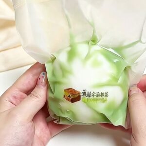 🍡 Food-Inspired Squishy Assortment – Clear Bag & Pouch Collection