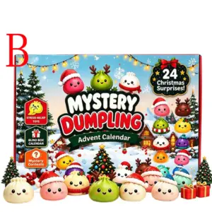 🎄🥟 Christmas Dumpling Advent Calendar – 24 Kawaii Figures Product Image