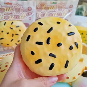 🍞🐱 Kawaii Animal Cheese & Bread Squishy Toy Assortment Product Image